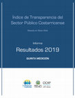 Research paper thumbnail of Informe del 2019: Índice de Transparencia del Sector Público Costarricense