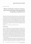 Research paper thumbnail of Masters of disorder: rituals of communication and monitoring at the International Committee of the Red Cross (Special Section Article)