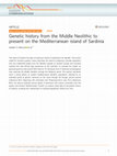 Research paper thumbnail of Genetic history from the Middle Neolithic to present on the Mediterranean island of Sardinia OPEN