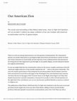 Research paper thumbnail of Our American Zion