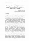 Research paper thumbnail of Teaching and learning of English as a foreign language: evaluation and use of resources of a public school in Teresina