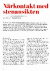 Research paper thumbnail of Närkontakt med stenansikten (2016)