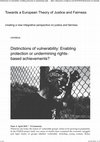 Research paper thumbnail of 2019 Distinctions of vulnerability: Enabling protection or undermining rights-based achievements?