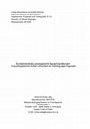 Research paper thumbnail of Komplimente als prototypische Sprachhandlungen - Korpuslinguistische Studien im Kontext der Interlanguage-Pragmatik