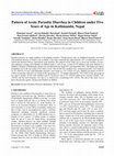 Research paper thumbnail of Pattern of Acute Parasitic Diarrhea in Children under Five Years of Age in Kathmandu, Nepal