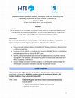 Research paper thumbnail of STRENGTHENING THE NPT REGIME: PRIORITIES FOR THE 2020 NUCLEAR NONPROLIFERATION TREATY REVIEW CONFERENCE