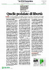 Research paper thumbnail of Recensione sull'inserto della domenica de "Il Sole 24 Ore" del volume "Donne in bicicletta. Una finestra sulla storia del ciclismo italiano" di Antonella Stelitano