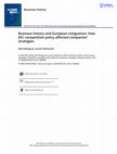 Research paper thumbnail of Business History Business history and European integration: How EEC competition policy affected companies' strategies