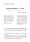 Research paper thumbnail of Metamorfosis y preformación en G.W. Leibniz