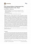 Research paper thumbnail of From National Holiday to Independence Day: Changing Perceptions of the "Diada"