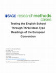 Research paper thumbnail of Testing the English School Through Three Ideal-Type Readings of the European Convention