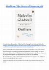 Research paper thumbnail of Outliers: The Story of Success pdf