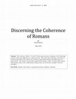 Research paper thumbnail of Discerning the Coherence of Romans