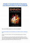 Research paper thumbnail of Empath: A Complete Guide for Developing Your Gift and Finding Your Sense of Self pdf