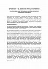 Research paper thumbnail of EFICIENCIA Y EL DERECHO PENAL ECONÓMICO