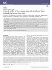 Research paper thumbnail of A novel model of liver cancer stem cells developed from induced pluripotent stem cells