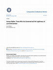 Research paper thumbnail of Human Rights, Those Who Are Governed and the Legitimacy of Law Enforcement