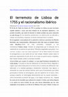 Research paper thumbnail of El terremoto de Lisboa de 1755 y el racionalismo ibérico (castellano / portugués)