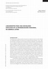 Research paper thumbnail of Lineamientos para una sociología evolutiva de la diferenciación funcional en América Latina