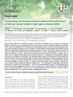 Research paper thumbnail of Incorporating non-stomatal limitation improves the performance of leaf and canopy models at high vapour pressure deficit