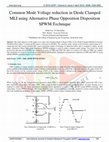 Research paper thumbnail of Common Mode Voltage reduction in Diode Clamped MLI using Alternative Phase Opposition Disposition SPWM Technique