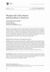 Research paper thumbnail of Machiavelli's Revolution and Koselleck's Sattelzeit