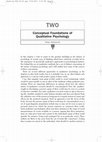 Research paper thumbnail of Conceptual foundations of qualitative psychology