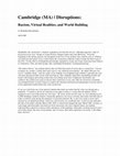 Research paper thumbnail of Cambridge (MA) | Disruptions: Racism, Virtual Realities, and World Building