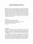 Research paper thumbnail of Models, Mechanisms, and Coherence