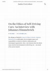 Research paper thumbnail of On the Ethics of Self-Driving Cars: An Interview with Johannes Himmelreich