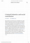 Research paper thumbnail of Criminal (In)justice and Social Contribution