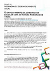 Research paper thumbnail of APDASC SANTOS et al. (2017) O envolvimento da comunidade escolar com as Ruínas Romanas de Troia