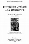 Research paper thumbnail of Méthode et histoire à la Renaissance. Une lecture de la Methodus ad facilem historiarum cognitionem de Jean Bodin, préface de C. Vasoli, Librairie philosophique J. Vrin, collection « Philologie et Mercure », 1996, 381 p.