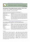 Research paper thumbnail of Determination of Water Quality Parameters and Heavy Metal Content in Surface Water of Çiğdem Pond (Kastamonu/Turkey