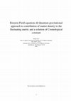 Research paper thumbnail of Einstein Field equations & Quantum gravitational approach to contribution of matter density to the fluctuating metric and a solution of Cosmological constant