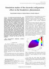 Research paper thumbnail of Simulation studies of the electrode configuration effect on the breakdown phenomenon