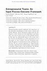 Research paper thumbnail of Entrepreneurial Teams: An Input-Process-Outcome Framework