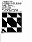 Research paper thumbnail of ENTREPRENEURSHIP AND SMALL BUSINESS MANACEMENT