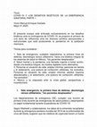 Research paper thumbnail of Título: COVID-19 Y LOS DESAFIOS BIOÉTICOS DE LA EMERGENCIA SANITARIA, PARTE 1