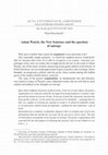 Research paper thumbnail of Adam Ważyk, the New Sentence and the question of entropy