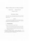 Research paper thumbnail of When No Reason For Is a Reason Against