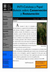 Research paper thumbnail of Boletín Conservación y Restauración del Papel