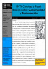 Research paper thumbnail of Boletín Conservación y Restauración del Papel