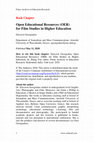 Research paper thumbnail of Open Educational Resources (OER) for Film Studies in Higher Education