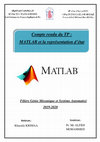 Research paper thumbnail of MATLAB et la représentation d'état