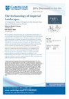 Research paper thumbnail of PAPERBACK DISCOUNT of 'The Archaeology of Imperial Landscapes A Comparative Study of Empires in the Ancient Near East and Mediterranean World'