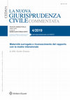 Research paper thumbnail of Maternità surrogata e riconoscimento del rapporto con la madre intenzionale