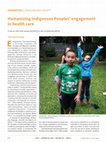 Research paper thumbnail of Humanizing Indigenous Peoples’ engagement in health care