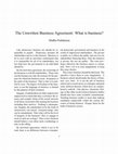 Research paper thumbnail of The Unwritten Business Agreement: What is business?