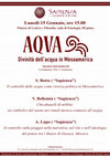 Research paper thumbnail of AQVA - "Divinità dell'acqua in Mesoamerica" - 15/01/2018